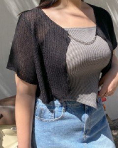 [EVELLET] The Viewen chain Cardigan