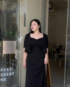 [EVELLET]Bendire Cardigan Long DressSET