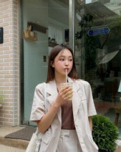 [EVELLET] Centini Linen single Jacket
