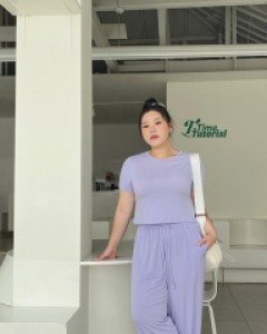 [EVELLET] Delineu Cooling Span Wide Waistband Pants