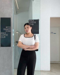 [EVELLET] Ameldew high waist wide Slacks