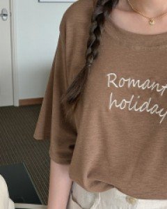[EVELLET] Anderson Linen embroidery T-shirt