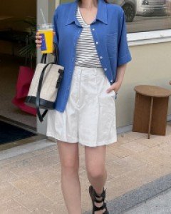 Yomio Back Banding Pintuck Shorts Pants