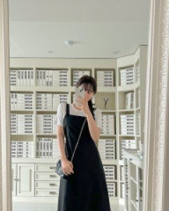 [EVELLET] Pdayin stitch bustier Dress