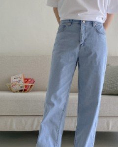 Murend Hidden Banding Straight Cool Denim Pants