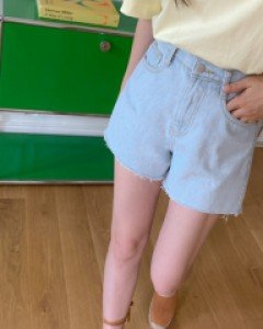 Thirea Back Banding Shorts Denim Pants