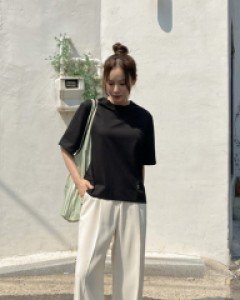 Poipo Back Banding Pintuck Wide Slacks