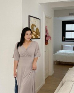 [EVELLET] Puarin Cool Lecture wrap Long Dress
