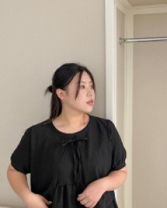 Rueld Crop Puff bowknot Cardigan
