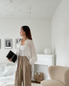 [EVELLET] Neriron Two button wide Slacks