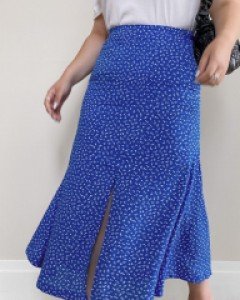 Batohin Flower Split Long Skirt