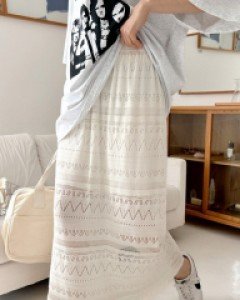 Batimant Lace Waistband Long Skirt