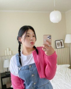 Haean Pocket Denim Suspender Dress