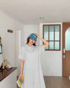 Rodet Collar Long Dress