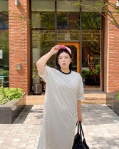 Diffran ST Contrast Long Dress