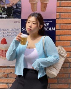 [EVELLET] By Bean Cool Semi Crop Cardigan