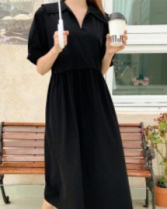 Danea Sailor Collared Long Dress