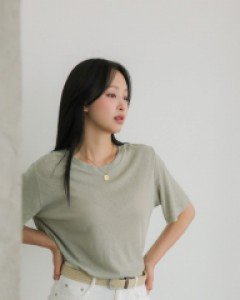 [EVELLET] Meyuzen Linen Basic T-shirt