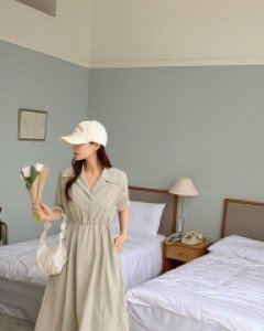 Floya string Collar Long Dress