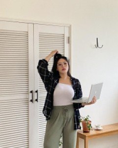 Cherond Ribbed Wide Waistband Pants