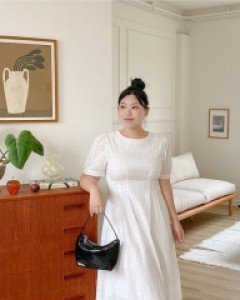 Zadiel Punching Embroidery Long Dress