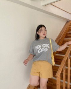 Biuchen Pigment Graphic Print T-shirt