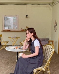 Retmo string suspender Long Dress