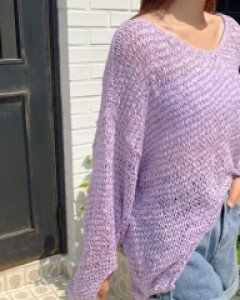 Dilemma See-through look net T-shirt