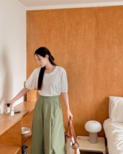 Blois Nylon Flare Long Skirt