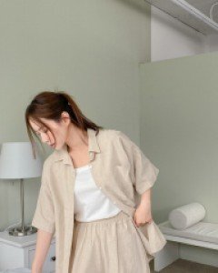 Presenting Linen Unbalance Shirt