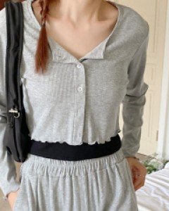 Maeve Ribbed Crop Cardigan