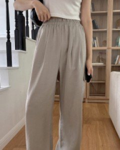 Aenz Pintuck Wide Waistband Pants