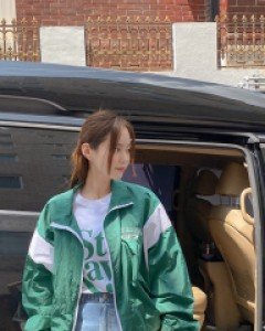 Tenjiro Graphic Print Nylon Zip up