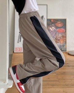 Vilenti Semi-Wide Contrast Waistband Pants