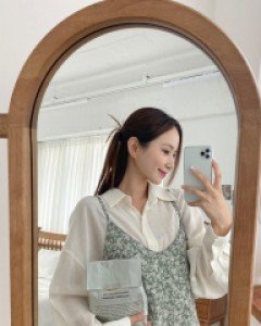 Lamite Collar Long Shirt