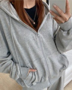 [EVELLET] Renver Kangaroo Hood Zip up