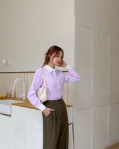 Guhedy Pintuck Wide Slacks