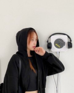 [EVELLET] Rose Dew Button Hood Cardigan