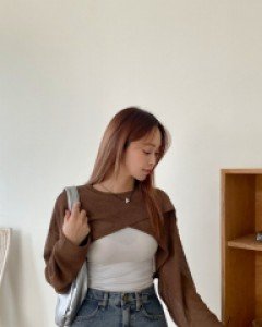 Ryureha Bolero Ribbed T-shirt