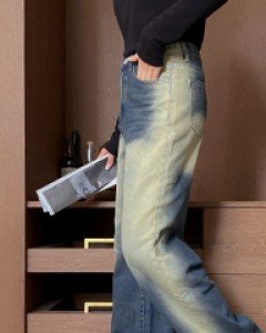 Belmedu Semi-Wide Denim Pants by Length