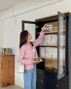 [EVELLET] Shiruden Tweed Knit Jacket