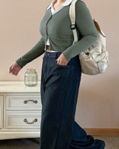 Riedelen wide denim pants