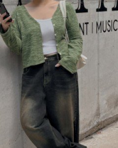 Reltine Washing Wide Denim Pants