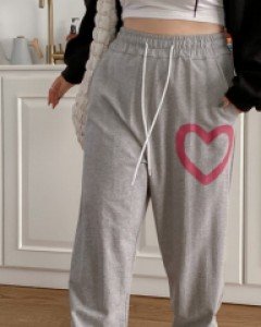 [EVELLET] Royven heart Wide Waistband Pants
