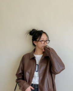 [EVELLET] Dajeni Blouson Leather Jacket