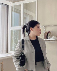 Rutilk semi-crop single jacket