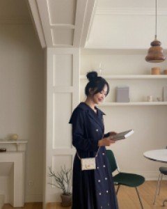 [EVELLET] Rhodia Sailor Collared Pleats Dress