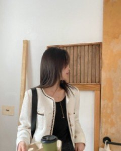 Gohenti Tweed Contrast Jacket