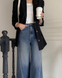 Lunelt cut flared denim pants