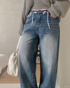 Ritenme wide denim pants by length